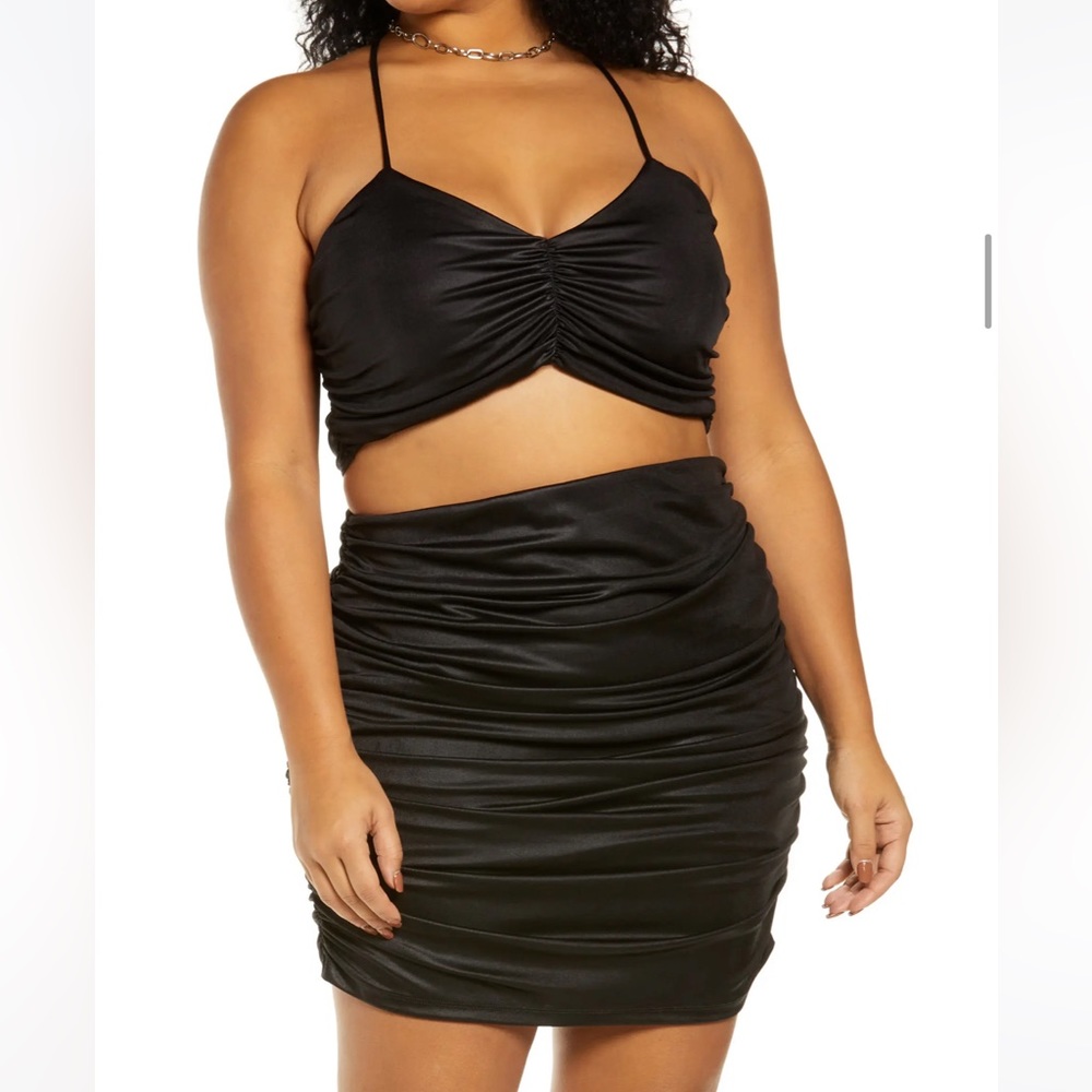 Cutout ruched dress